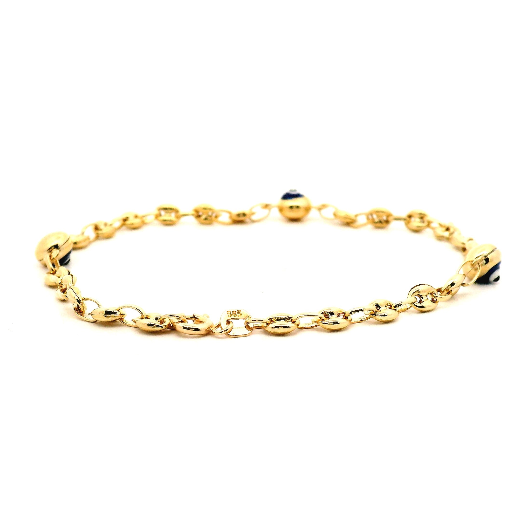 coffee bean link Bracelet - No. 4352