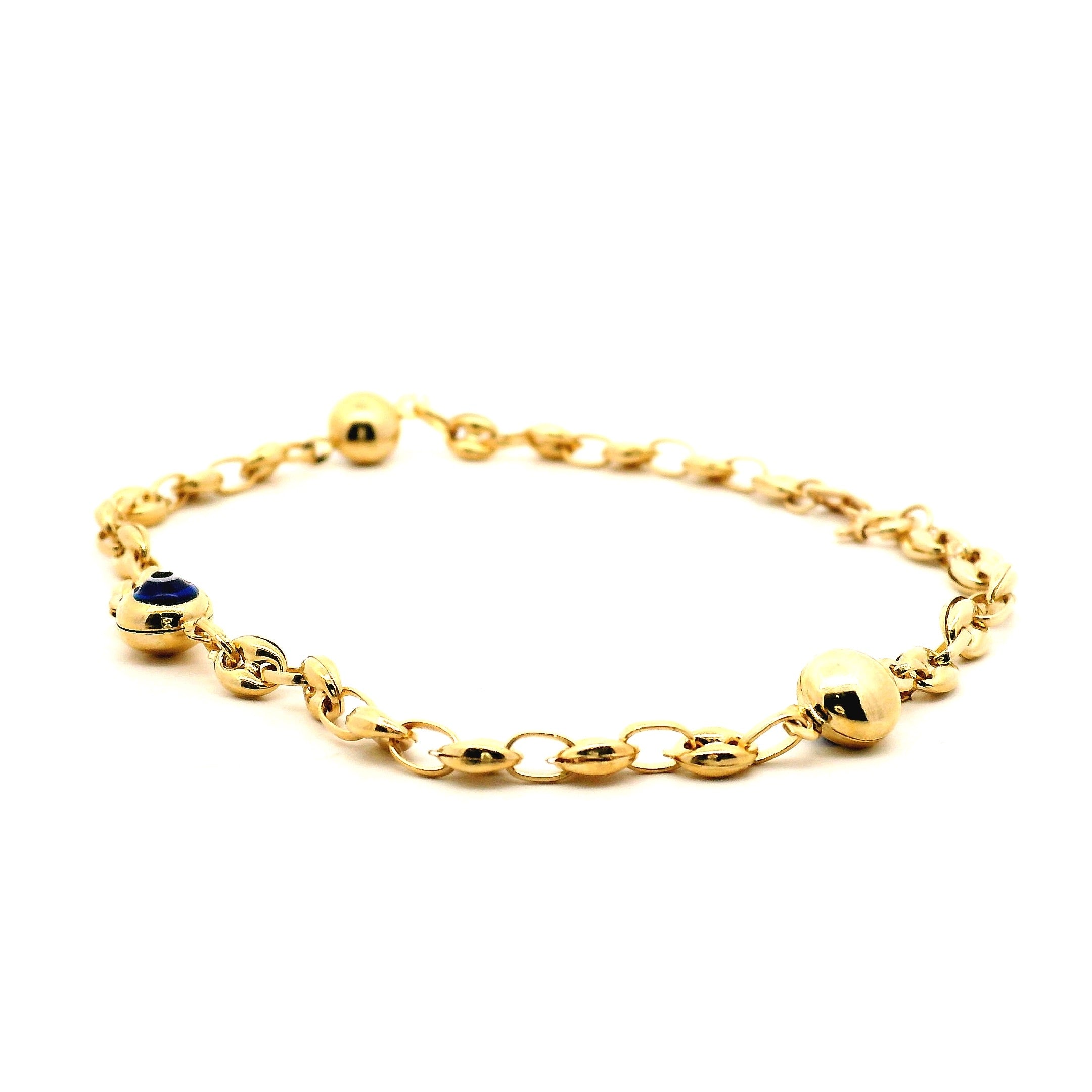 coffee bean link Bracelet - No. 4352